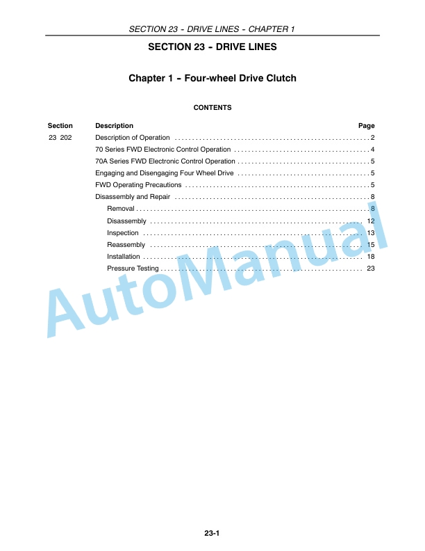 Alternative view of New Holland 70, 70A Series Tractor Repair Manual 87018730