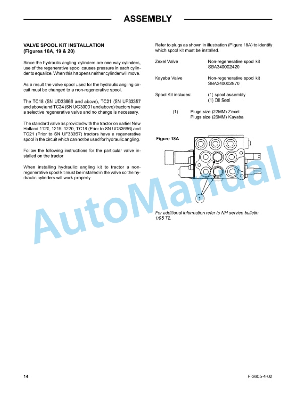 New Holland 702C Series 1120, 1215, 1220, TC18, TC21, TC21D, TC24D Tractor Operation and Maintenance Manual 87014674-5