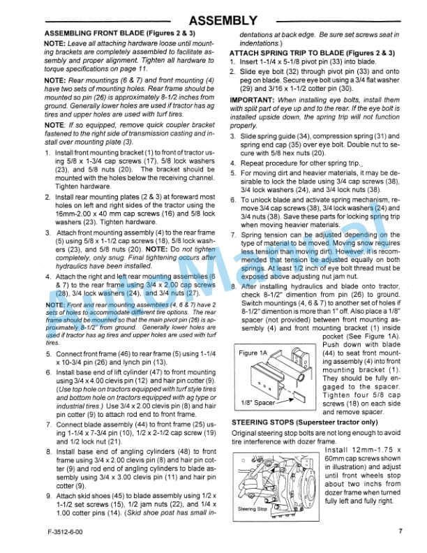 New Holland 702C Series Front Blade Operation and Maintenance Manual 86615960-4