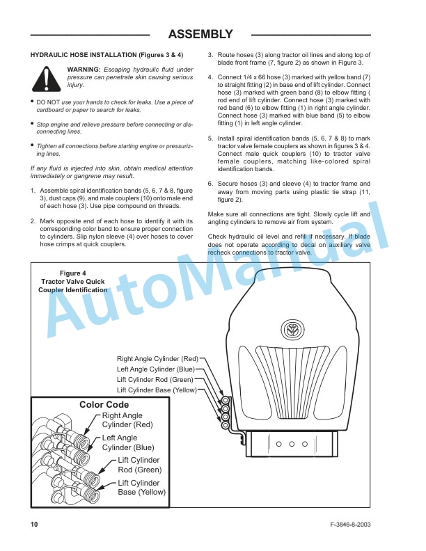 New Holland 702D Series Front Blade Operation and Maintenance Manual 87300372-5