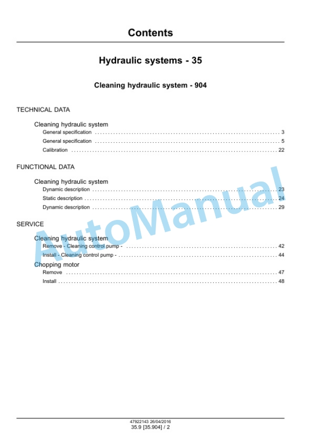 Alternative view of New Holland 7030M, 8030L Grape Harvester Service Manual 47922143