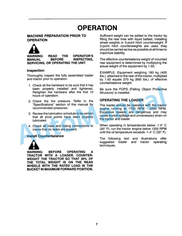 New Holland 7106 Operation and Maintenance Manual 86597080-2