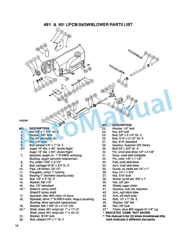 New Holland 716B Series 48in, 60in Front Mount Snowblower Attachment Operation and Maintenance Manual 42871660-5