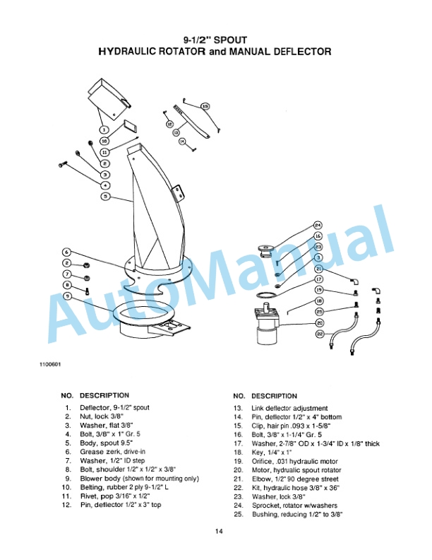 New Holland 716B Series 48in Front Mount Snowblower Attachment Operation and Maintenance Manual 42871650-5