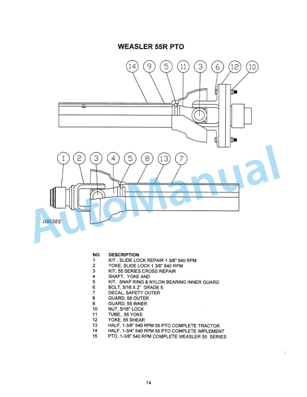 New Holland 716C Series 96in Snowblower Attachment Operation and Maintenance Manual 42871750-5