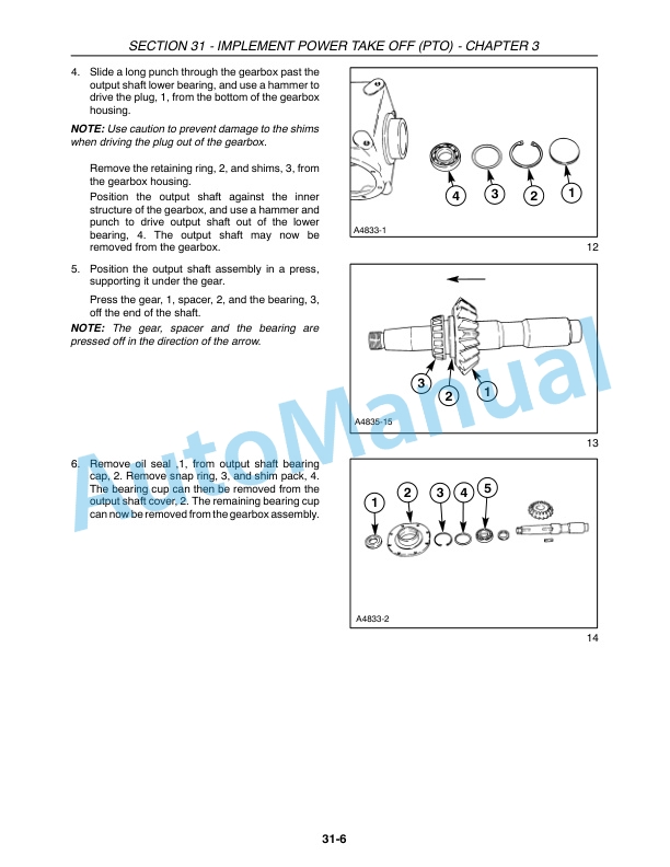 New Holland 720TD, 820TD Discbine Disc Header Repair Manual 87755427-2