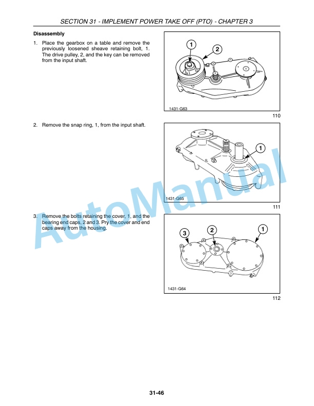 New Holland 720TD, 820TD Discbine Disc Header Repair Manual 87755427-3