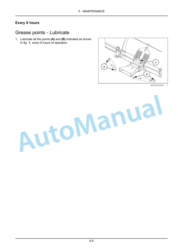 New Holland 72CBH, 84CBH Attachment Operation and Maintenance Manual 48082148-5