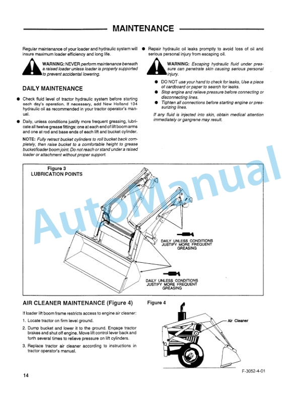 New Holland 7309 Series Quick Attach Farm Loader Operation and Maintenance Manual 86632634-4