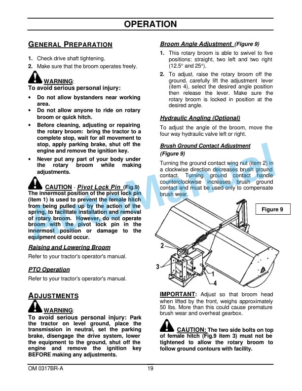 New Holland 740D 60in Rotary Broom Operation and Maintenance Manual 87300413-4