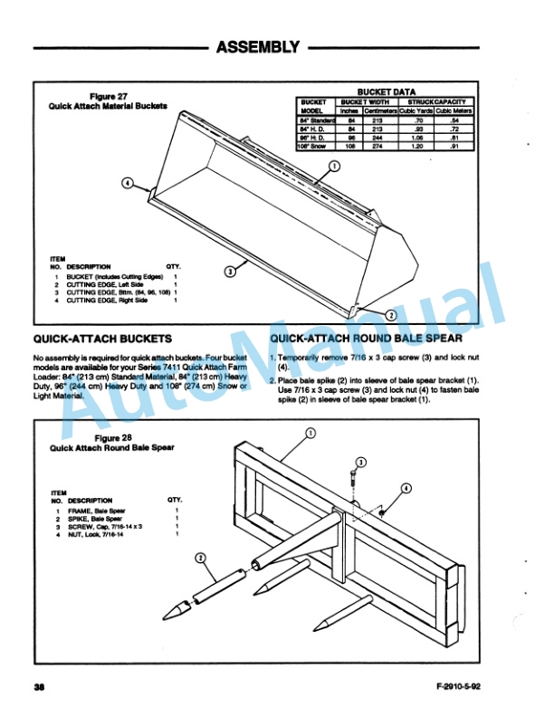 New Holland 7411 Series Quick Attach Farm Loader Operation and Maintenance Manual 42741111-5