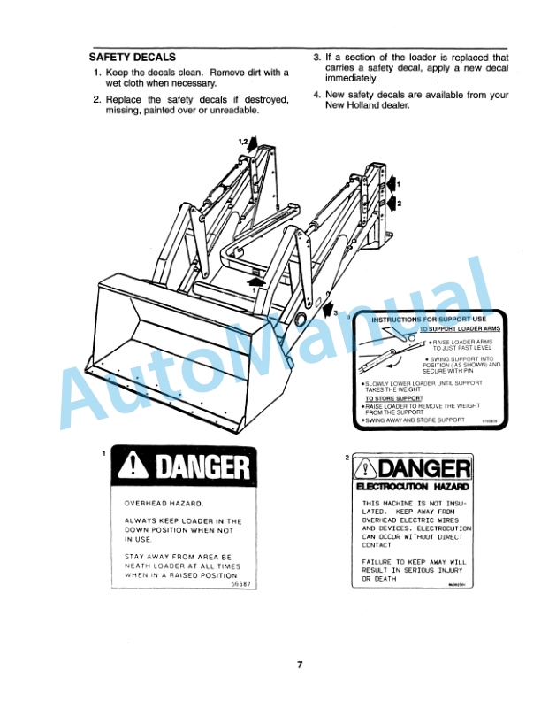 New Holland 7414 Loader Operation and Maintenance Manual 43741410-3