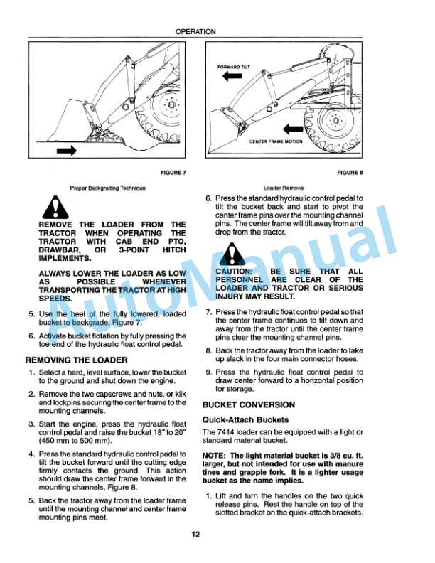 New Holland 7414 Loader Operation and Maintenance Manual 43741410-4