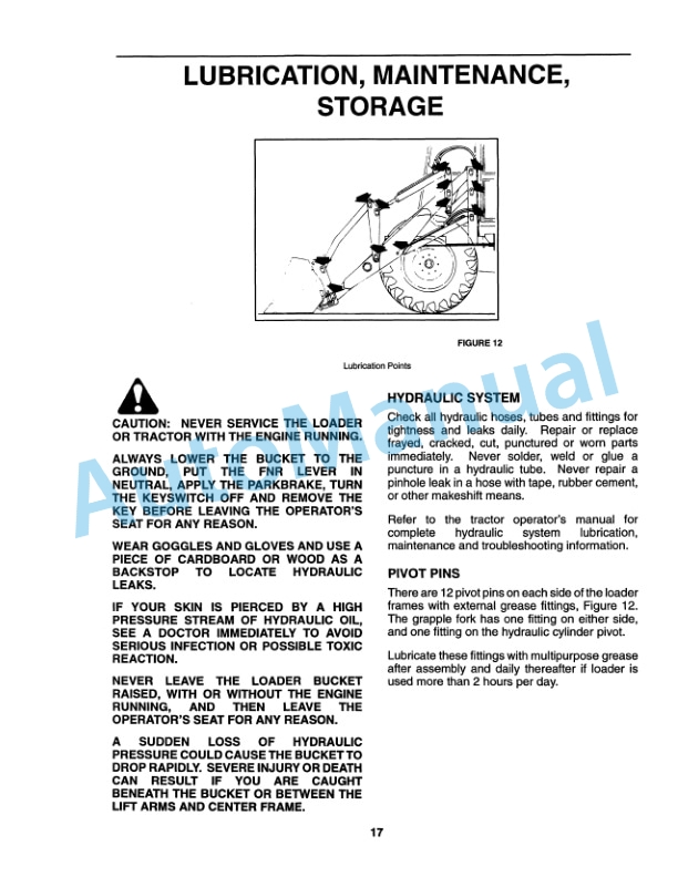 New Holland 7414 Loader Operation and Maintenance Manual 43741410-5