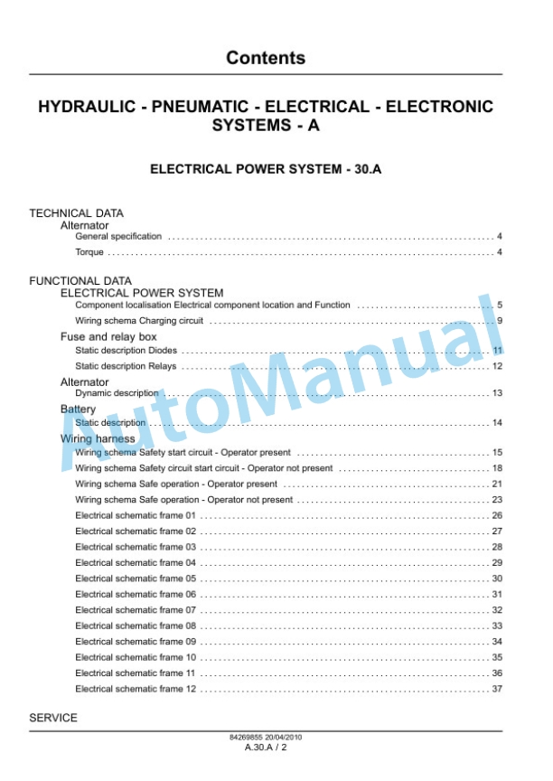 New Holland 75 Workmaster Compact Tractor Service Manual 84269855-2
