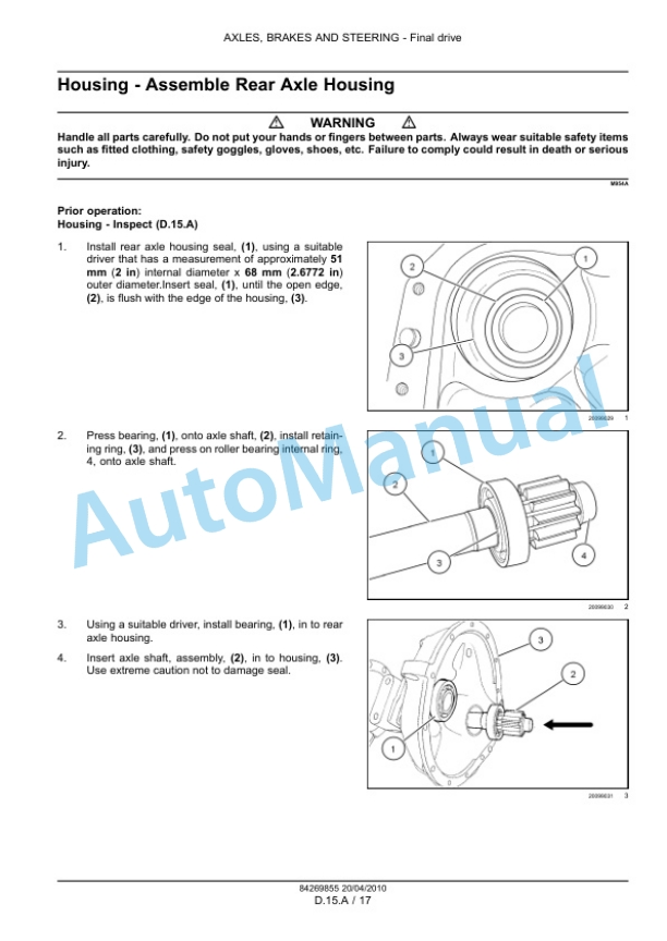 New Holland 75 Workmaster Compact Tractor Service Manual 84269855-5