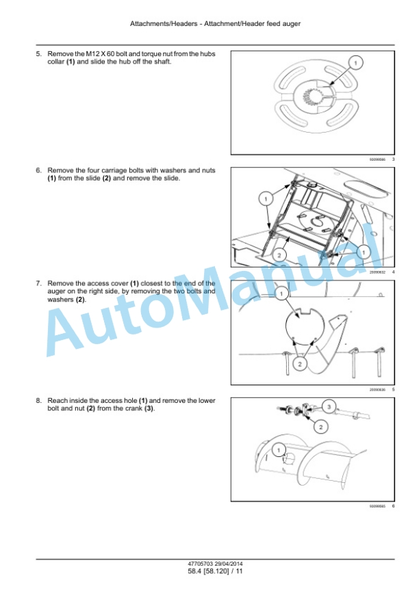 New Holland 760CG VariFeed Grain Header Service Manual 47705703-5