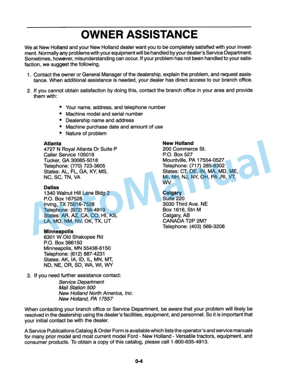 New Holland 7614 Tractor Operation and Maintenance Manual 86563223-2