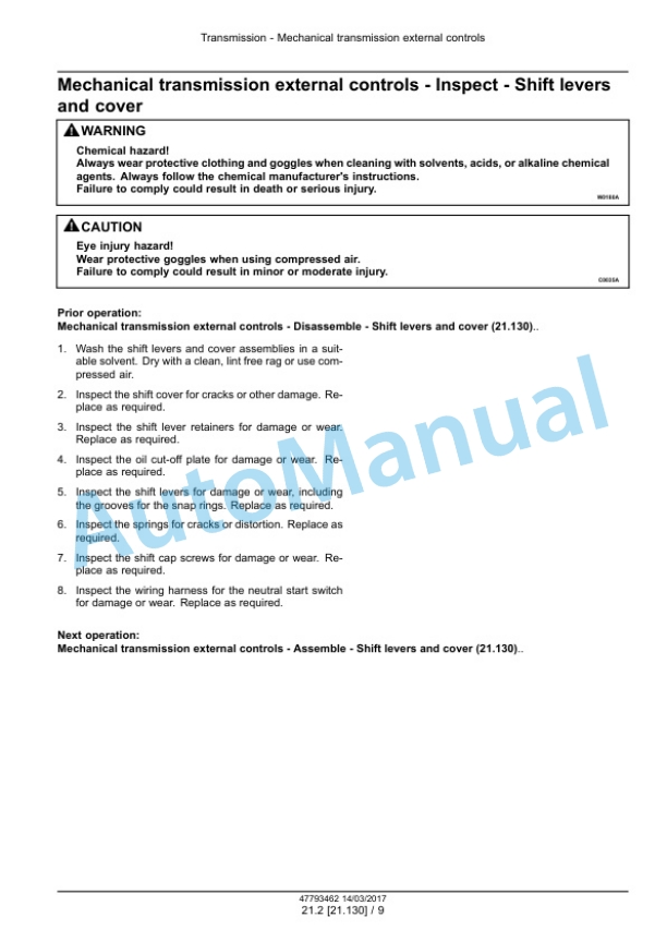 Alternative view of New Holland 7630, 8030 Tier 3 Tractor Service Manual 47793462