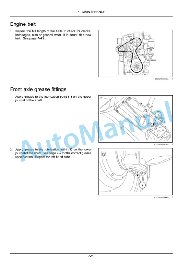 New Holland 7630, 8030 Tractor Operation and Maintenance Manual 47793448-5