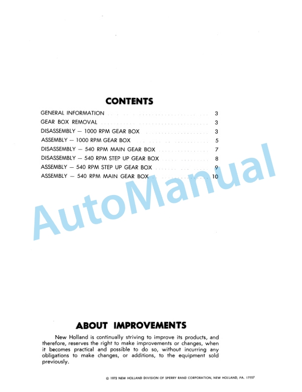 New Holland 770 Harvester Service Manual 40630800-2