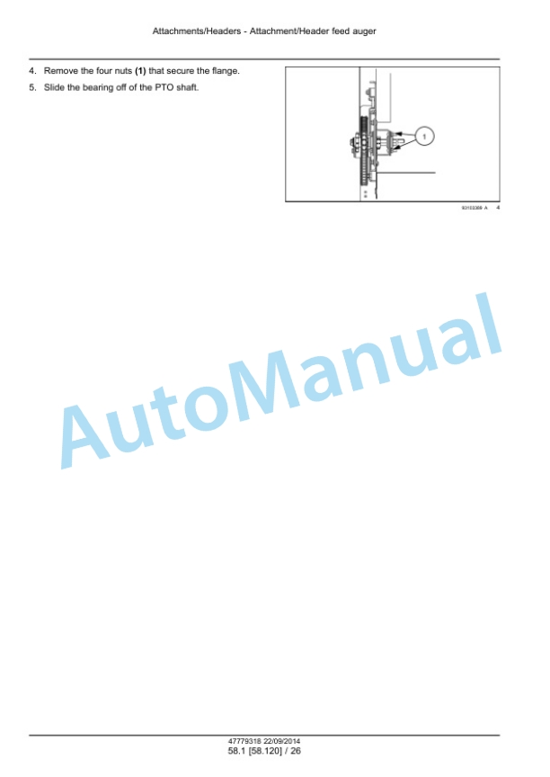New Holland 790CP Pick-up Header Service Manual 47779318-5