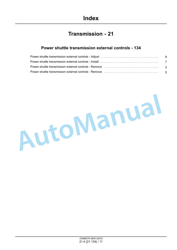 Alternative view of New Holland 8010, 9010 Tractor Service Manual 47866579