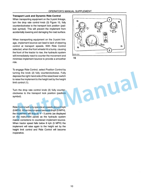 New Holland 8160, 8260, 8360, 8560 Operation and Maintenance Manual 86576994-3