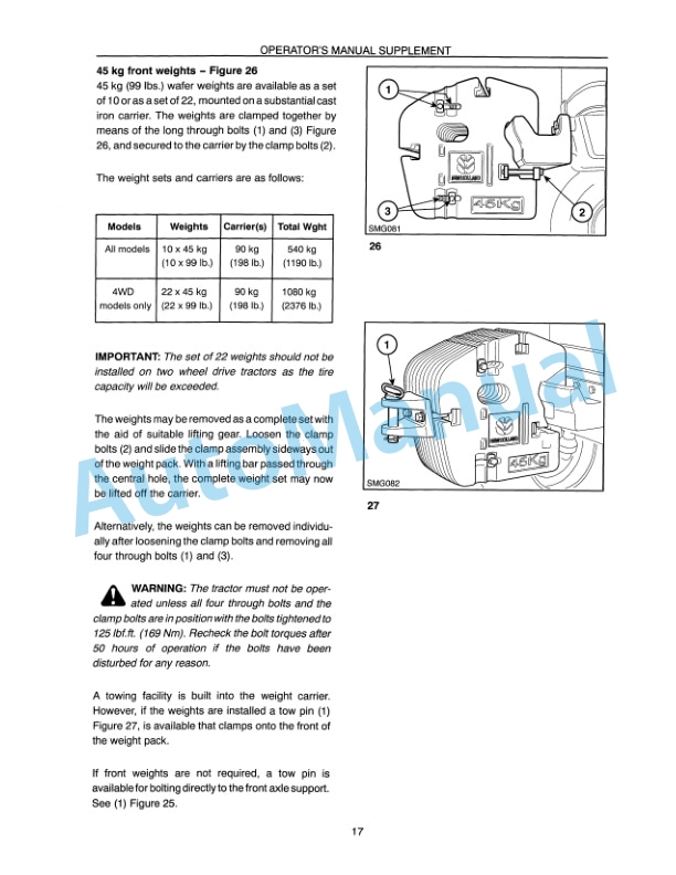New Holland 8160, 8260, 8360, 8560 Operation and Maintenance Manual 86576994-4