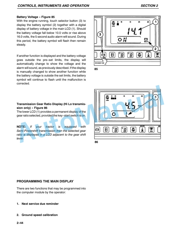 Alternative view of New Holland 8160, 8260, 8360, 8560 Operation and Maintenance Manual 86593406