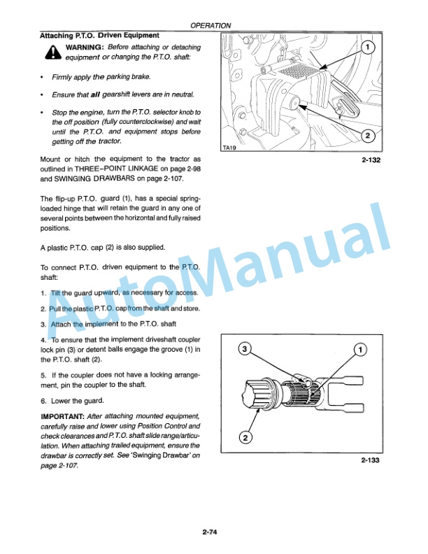 New Holland 8160, 8260, 8360, 8560 Tractor Operation and Maintenance Manual 42816040-3