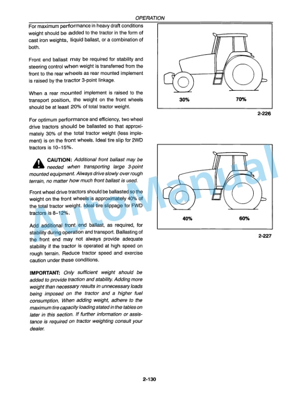 New Holland 8160, 8260, 8360, 8560 Tractor Operation and Maintenance Manual 42816040-4