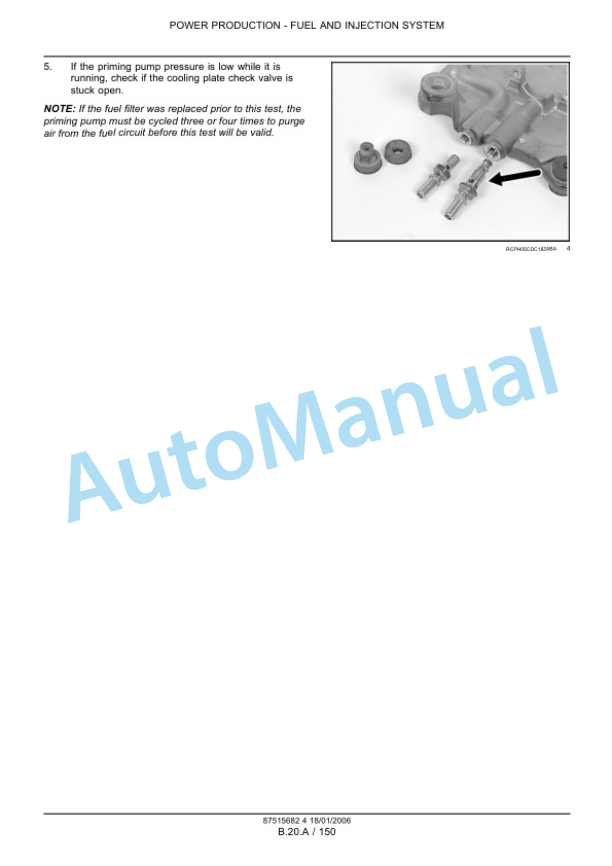 New Holland 8.3, 9.0L 6 Cylinder, 24 Valve CNH Engine With High Pressure Common Rail Fuel System Repair Manual 87515684-4
