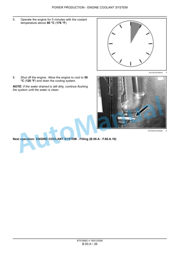 New Holland 8.3, 9.0L 6 Cylinder, 24 Valve CNH Engine With High Pressure Common Rail Fuel System Repair Manual 87515684-5