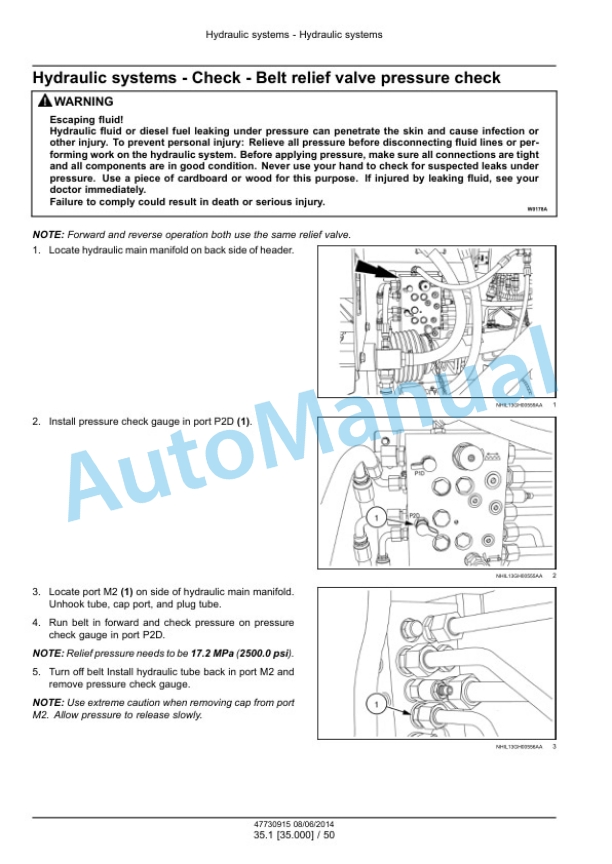New Holland 840CD, 880CF Draper Header Service Manual 47730915-2