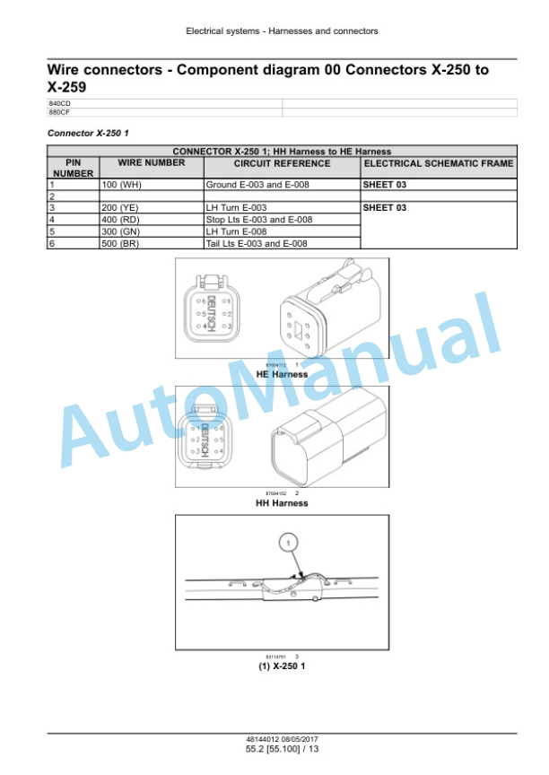 New Holland 840CD, 880CF Draper Header Service Manual 48144012-3