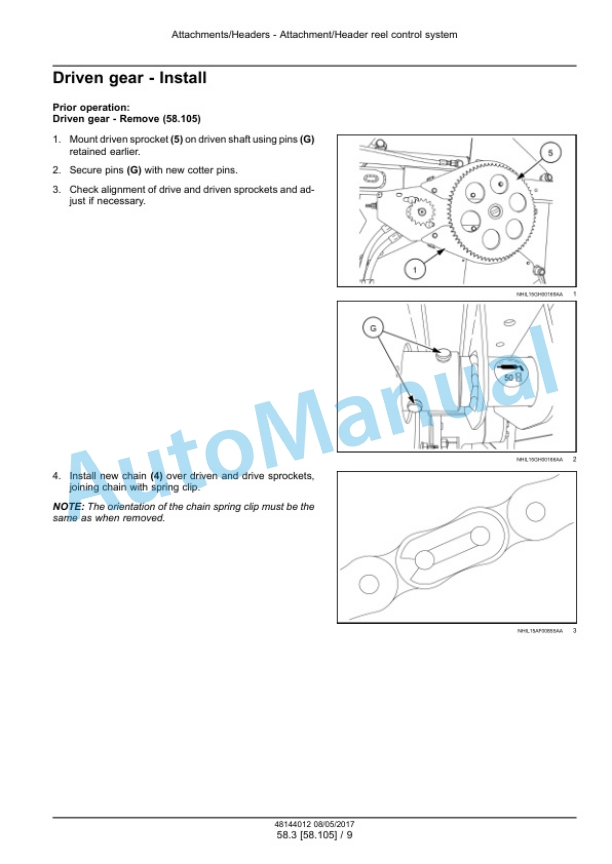 New Holland 840CD, 880CF Draper Header Service Manual 48144012-4