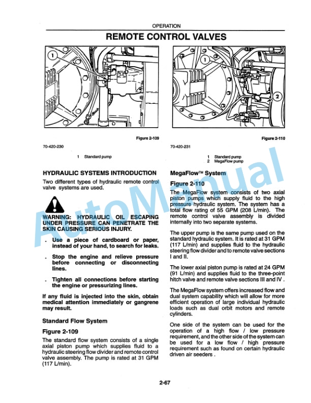 New Holland 8670, 8770, 8870, 8970 Tractor Operation and Maintenance Manual 42867043-3