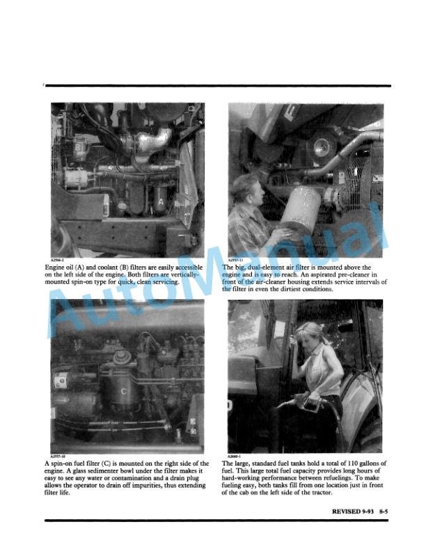 New Holland 8670, 8770, 8870, 8970 Tractor Operation and Maintenance Manual 86560401-4