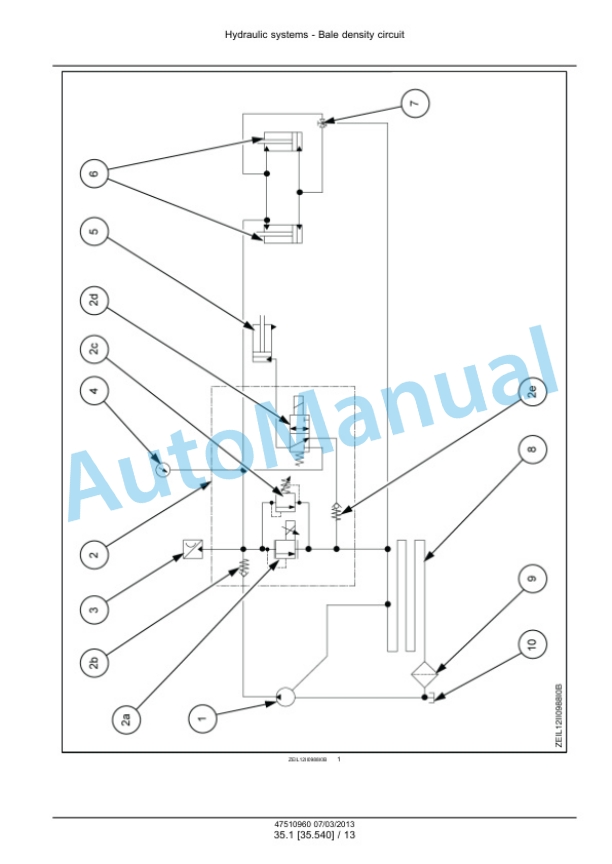 New Holland 870, 890, 1270, 1290, 330, 340 BigBaler Square Baler Service Manual 47510960-2