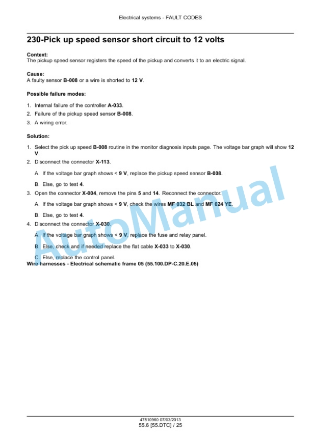New Holland 870, 890, 1270, 1290, 330, 340 BigBaler Square Baler Service Manual 47510960-4