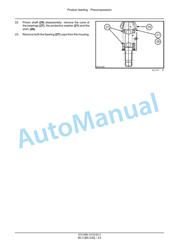 New Holland 870, 890, 1270, 1290, 330, 340 BigBaler Square Baler Service Manual 47510960-5