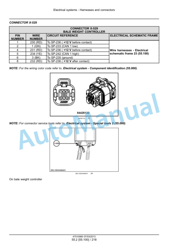 New Holland 870, 890, 1270, 1290, 330, 340 BigBaler Square Baler Service Manual 47534290-4