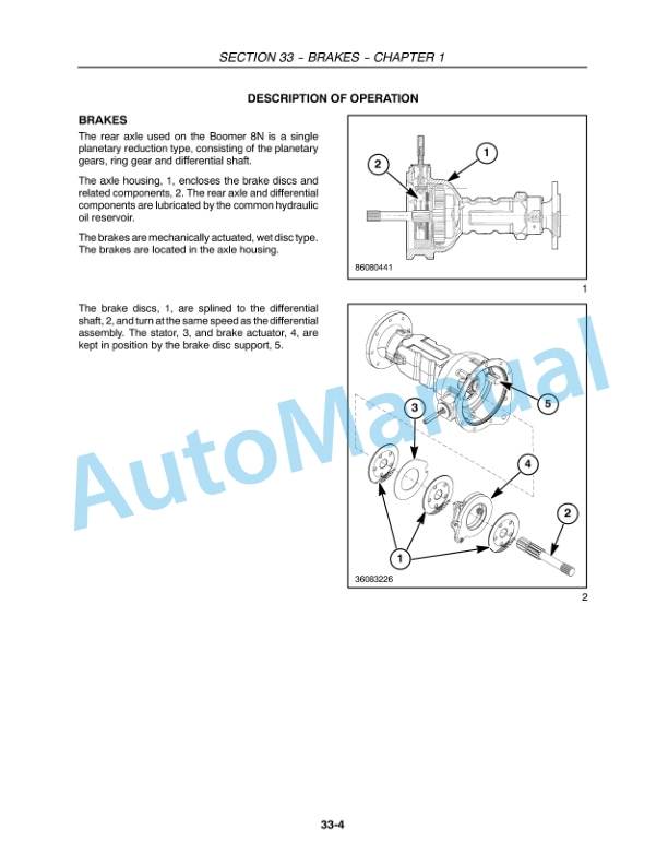New Holland 8N Boomer Tractor Service Manual 84218899-3