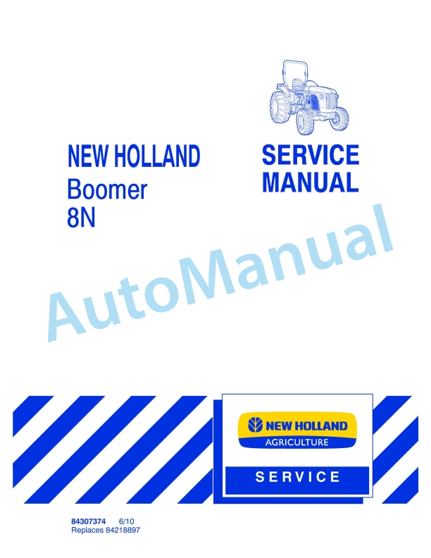 New Holland 8N Boomer Tractor Service Manual 84307374