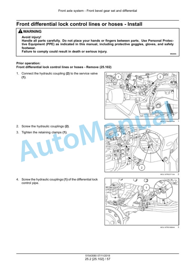 Alternative view of New Holland 90, 100, 110, 120 PowerStar Tier 4B Final Tractor Service Manual 51543580