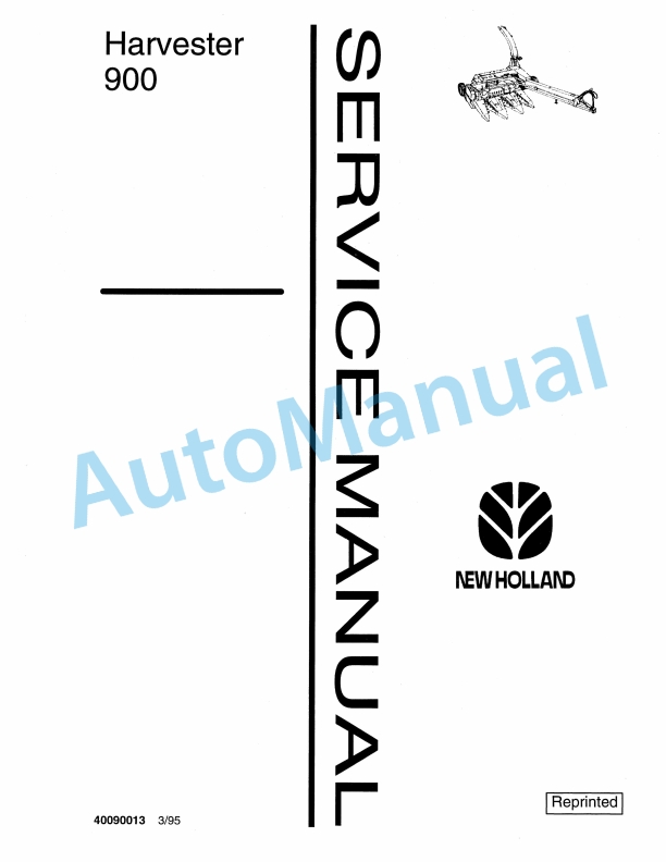 New Holland 900 Harvester Service Manual 40090013