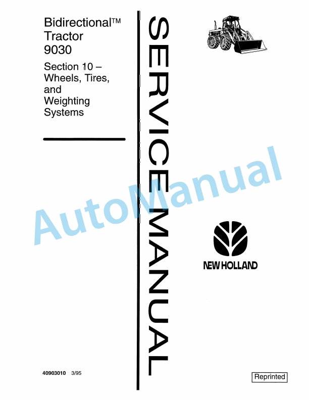 New Holland 9030 Bidirectional TM Tractor Service Manual 40903010