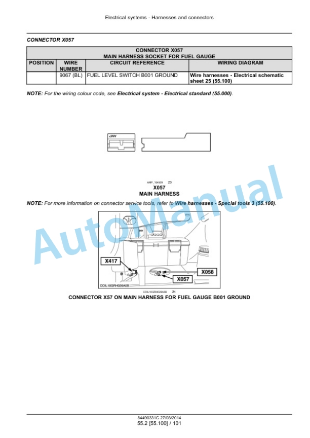Alternative view of New Holland 9040L, 9040M, 9060L H, 9060L, 9080L H, 9080L, 9090L GE, 9090L H, 9090L Grape Harvester Service Manual 84490331C
