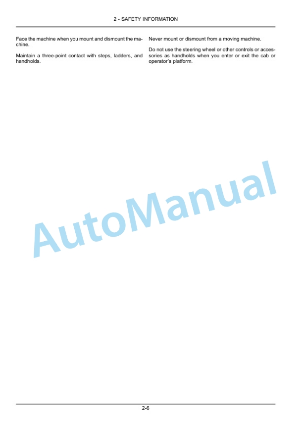 Alternative view of New Holland 905GBL Backhoe Operation and Maintenance Manual 51410064